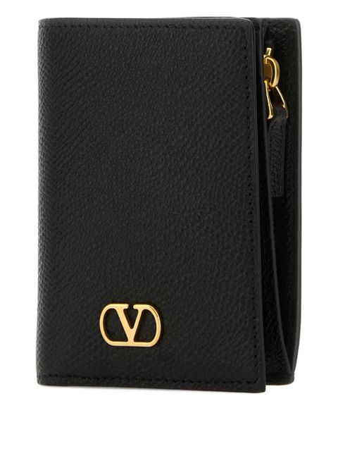 Valentino Garavani logo-plaque wallet - Black