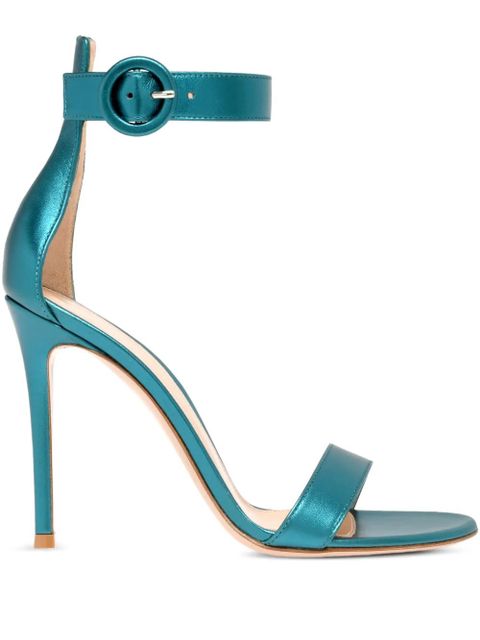 Gianvito Rossi buckle-detail ankle-strap sandals - Blue - zdjęcie produktu nr 1