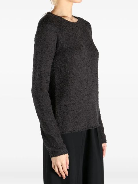The Row textured long-sleeve jumper - Black