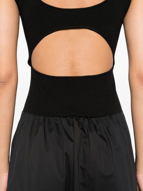 St. Agni panelled ribbed maxi dress - Black