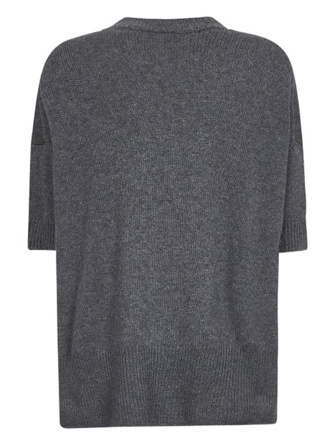 Jil Sander cashmere short sleeve T-shirt - Grey - zdjęcie produktu nr 2