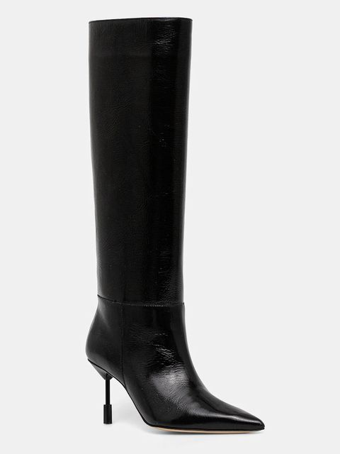 MSGM kozaki skórzane damskie kolor czarny na szpilce 3941MDS954 818 - zdjęcie produktu nr 1