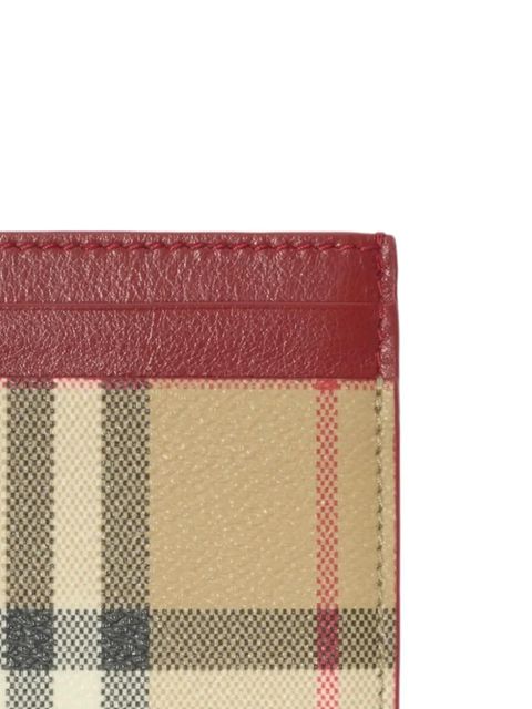 Burberry check card holder - Neutrals - zdjęcie produktu nr 2