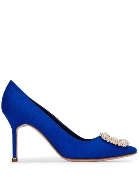 Manolo Blahnik 105mm Hangisi pumps - Blue - zdjęcie produktu nr 1