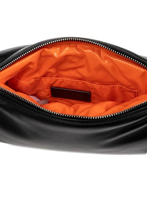 Moncler small Vetta leather logo-plaque shoulder bag - Black