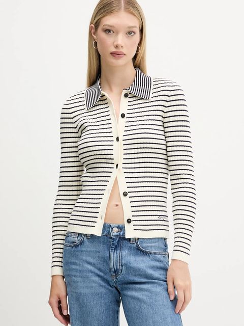 Desigual kardigan SITKA damski kolor beżowy 25WWJF19 - zdjęcie produktu nr 1