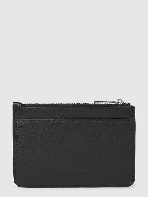 Karl Lagerfeld portfel skórzany IKON damski kolor czarny A4W32028 - zdjęcie produktu nr 2