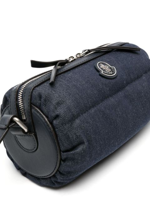 Moncler Keoni denim crossbody bag - Blue