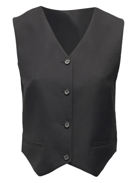 Magda Butrym silk gilet - Black - zdjęcie produktu nr 1