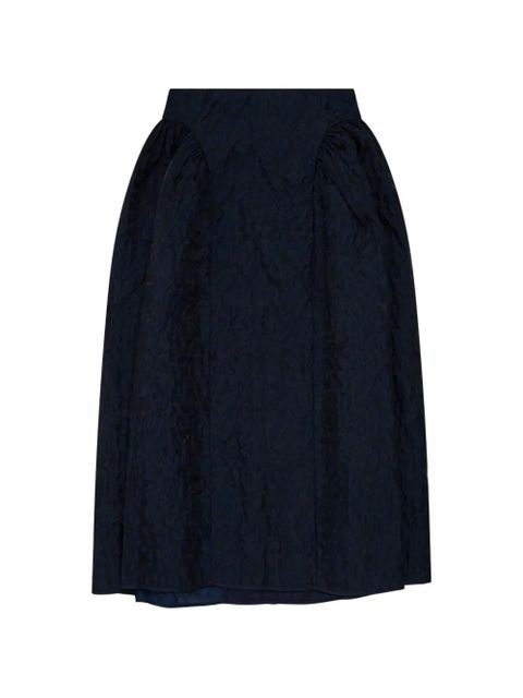 Cecilie Bahnsen Fabiola cloqué-effect gathered skirt - Blue - zdjęcie produktu nr 1