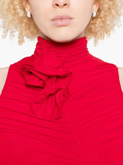 Magda Butrym high-neck draped dress - Red