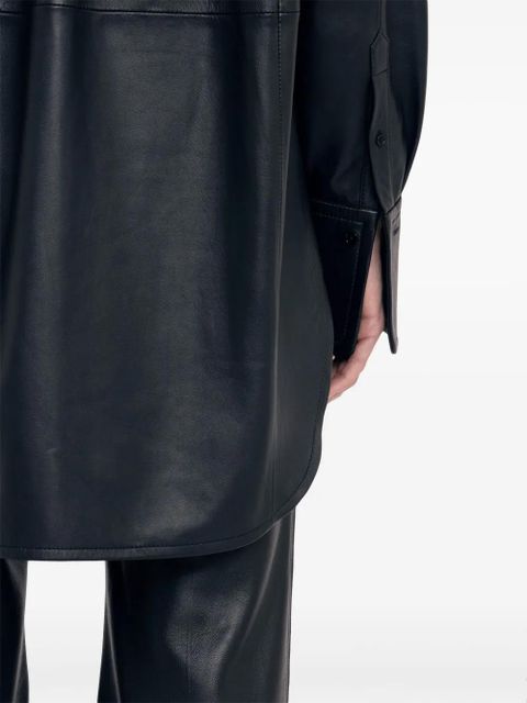 Victoria Beckham leather shirt - Black