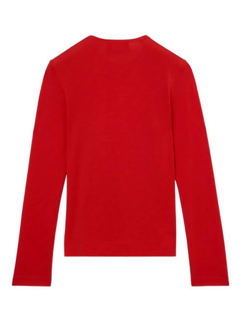 Simone Rocha ribbon-bow long-sleeve T-shirt - Red - zdjęcie produktu nr 2