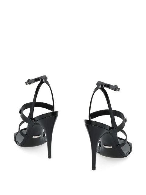 Gucci Horsebit 105mm strappy leather sandals - Black