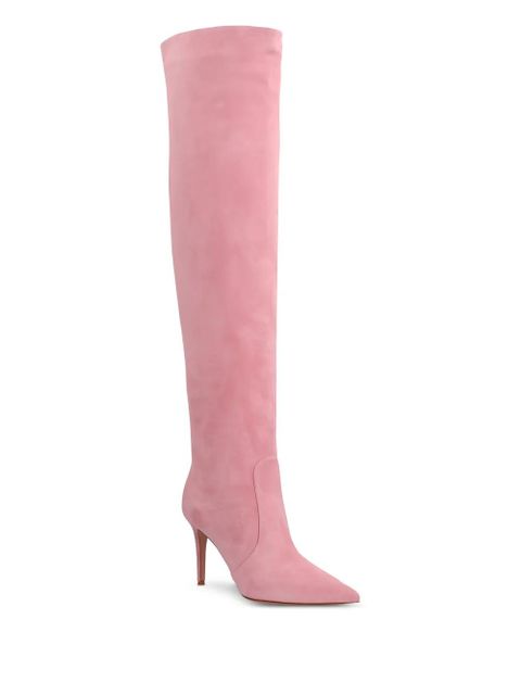 Gianvito Rossi 90mm Hansen suede knee-high boots - Pink - zdjęcie produktu nr 2
