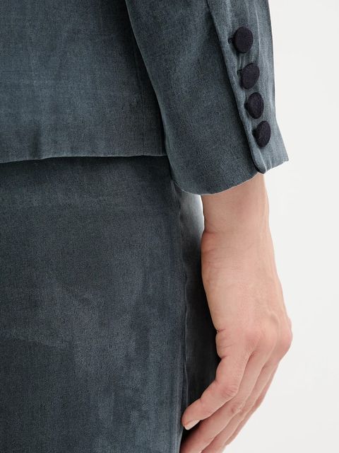 Hoss Intropia marynarka kolor granatowy jednorzędowa gładka 5472061