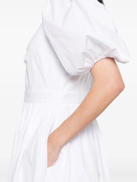 ROTATE BIRGER CHRISTENSEN puff-sleeve midi dress - White