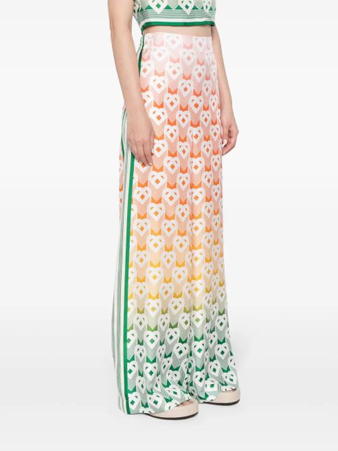 Casablanca Heart Monogram silk trousers - Orange