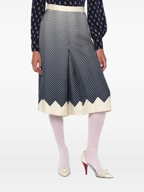 Valentino Garavani pleated silk midi skirt - White - zdjęcie produktu nr 2