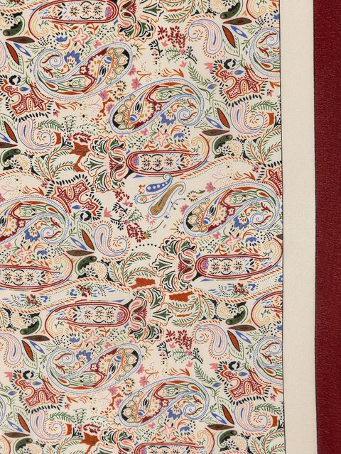 Answear.LAB apaszka jedwabna damska kolor czerwony wzorzysta - zdjęcie produktu nr 2