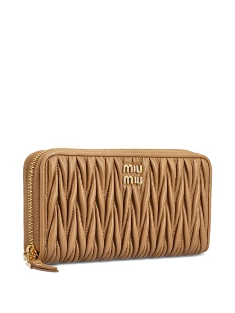 Miu Miu large matelassé-motif zip-closure wallet - Brown - zdjęcie produktu nr 2