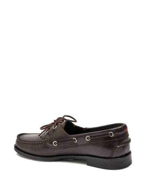 Aeyde Harris lace-up leather loafers - Brown
