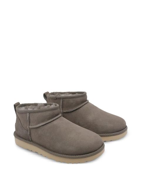 UGG Classic Ultra Mini round-toe logo ankle boots - Grey - zdjęcie produktu nr 2