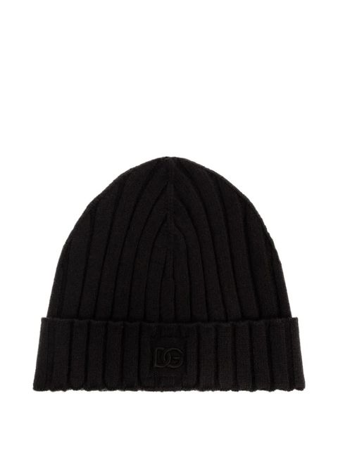 Dolce & Gabbana ribbed logo hat - Black