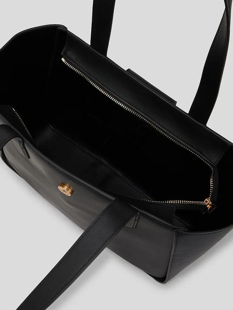 Karl Lagerfeld torebka skórzana K/SIGNATURE kolor czarny A3W30133