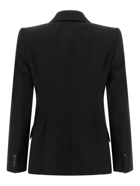 Alexander McQueen padded-shoulder single-breasted blazer - Black