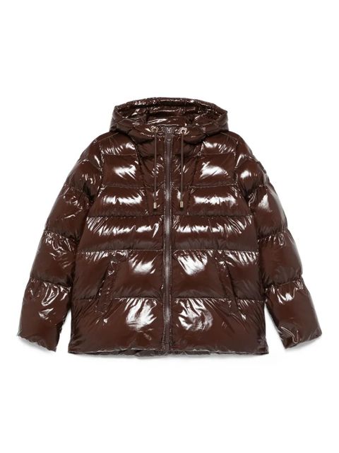 PINKO hooded quilted jacket - Brown - zdjęcie produktu nr 1