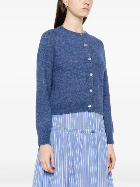 DÔEN puff-sleeves cardigan - Blue