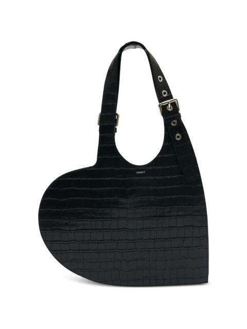 Coperni Croco heart tote shoulder bag - Black - zdjęcie produktu nr 1