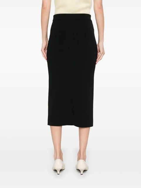 Max Mara ribbed midi skirt - Black