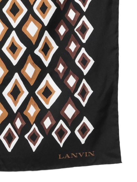 Lanvin diamond-print scarf - Black