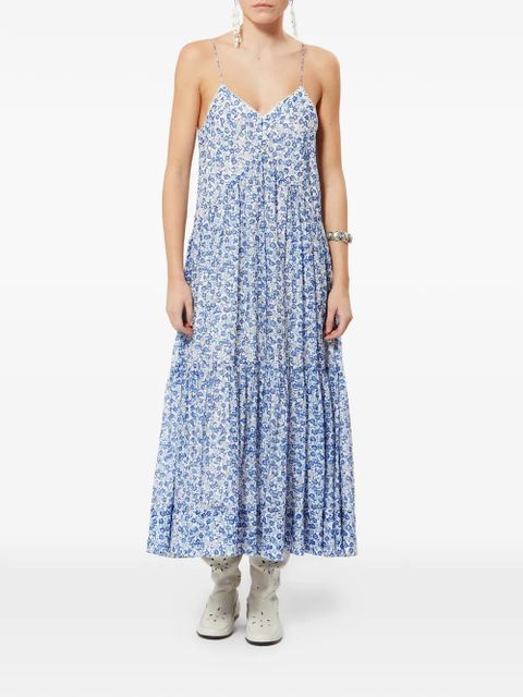 MARANT ÉTOILE Sabba floral tiered dress - Blue - zdjęcie produktu nr 2