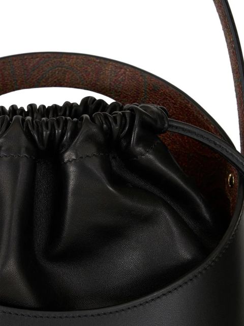 ETRO Saturno leather bucket bag - Black