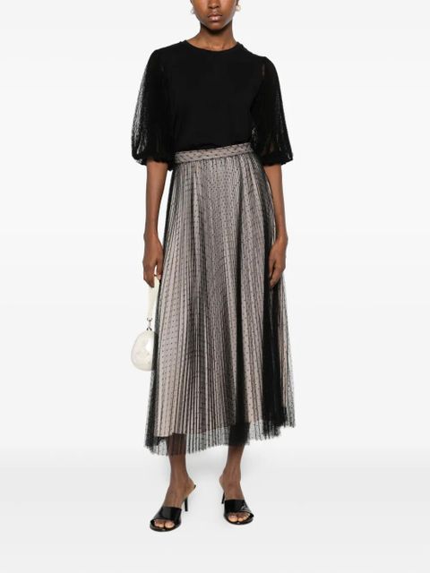 TWINSET mesh-sleeve top - Black - zdjęcie produktu nr 2