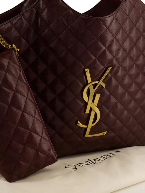 Saint Laurent Icare quilted logo tote bag - Purple - zdjęcie produktu nr 2