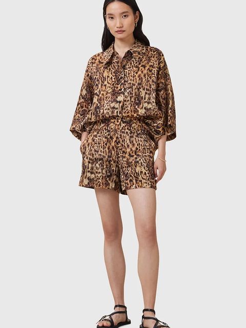 AllSaints szorty z domieszką jedwabiu CHARLI - zdjęcie produktu nr 2