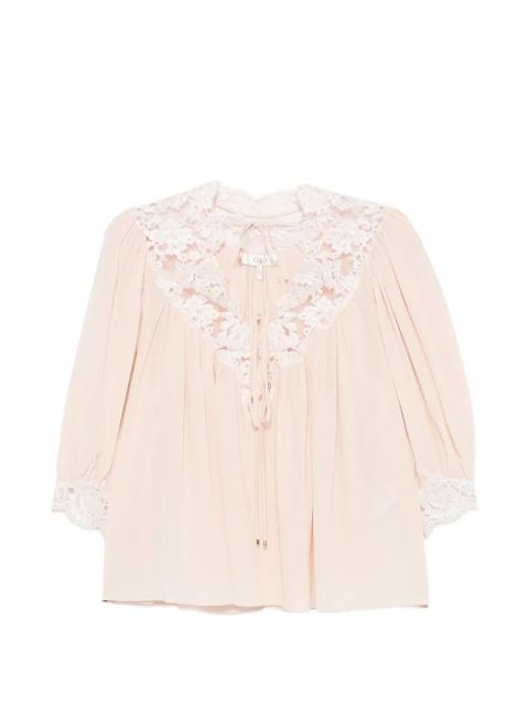 Chloé lace-trim blouse - Pink - zdjęcie produktu nr 1