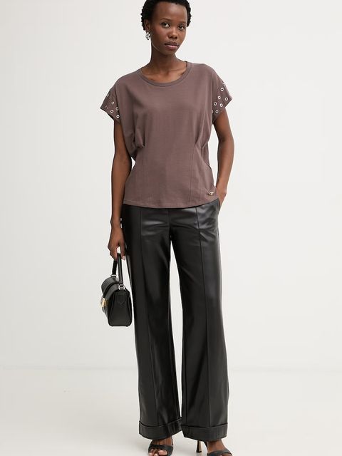 Liu Jo t-shirt damski bawełniany z elastanem - zdjęcie produktu nr 1