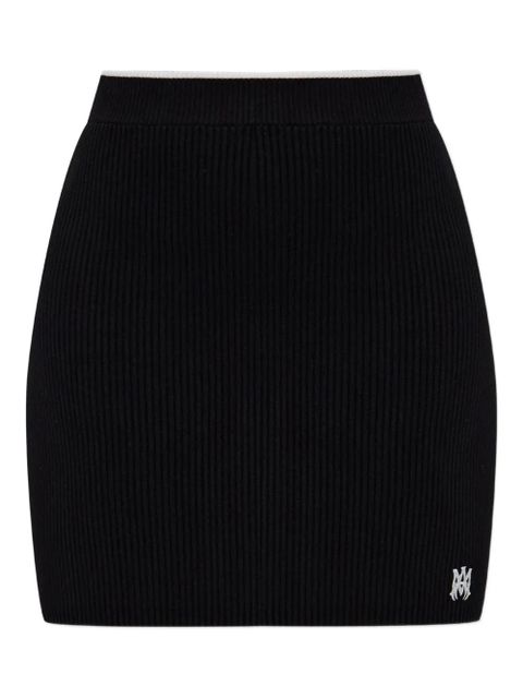 AMIRI ribbed mini skirt - Black - zdjęcie produktu nr 1