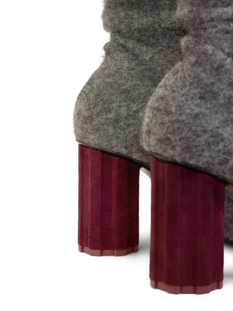 AMI Paris 85mm Piano ankle boots - Grey