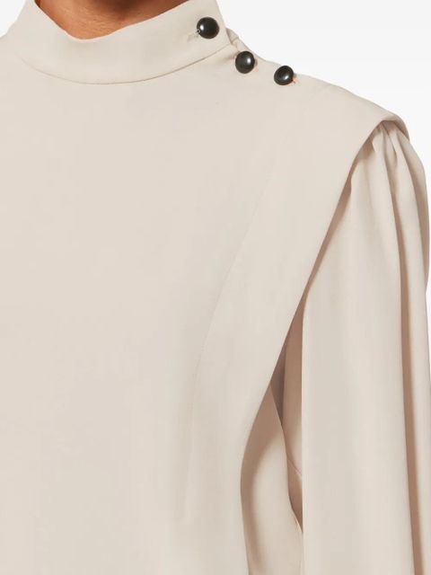 ISABEL MARANT Felissa button-detail top - Neutrals