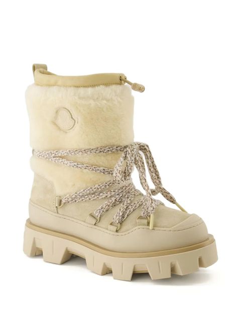 Moncler Peak Après shearling lace-up ankle boots - Neutrals