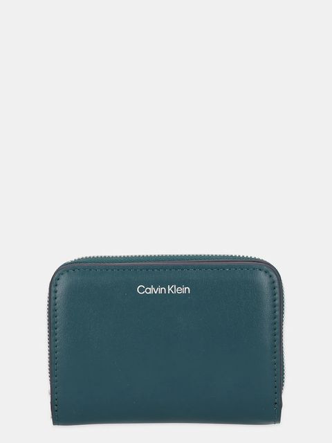 Calvin Klein portfel skórzany damski kolor turkusowy LV04F1075G - zdjęcie produktu nr 1