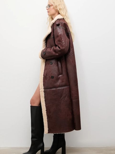 Answear.LAB płaszcz kolor brązowy - zdjęcie produktu nr 2