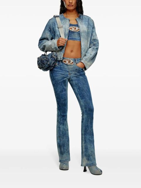 Diesel De-Top-Fsd crystal-embellished top - Blue