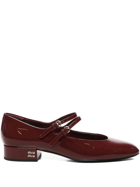 Miu Miu double-strap pumps - Red - zdjęcie produktu nr 1